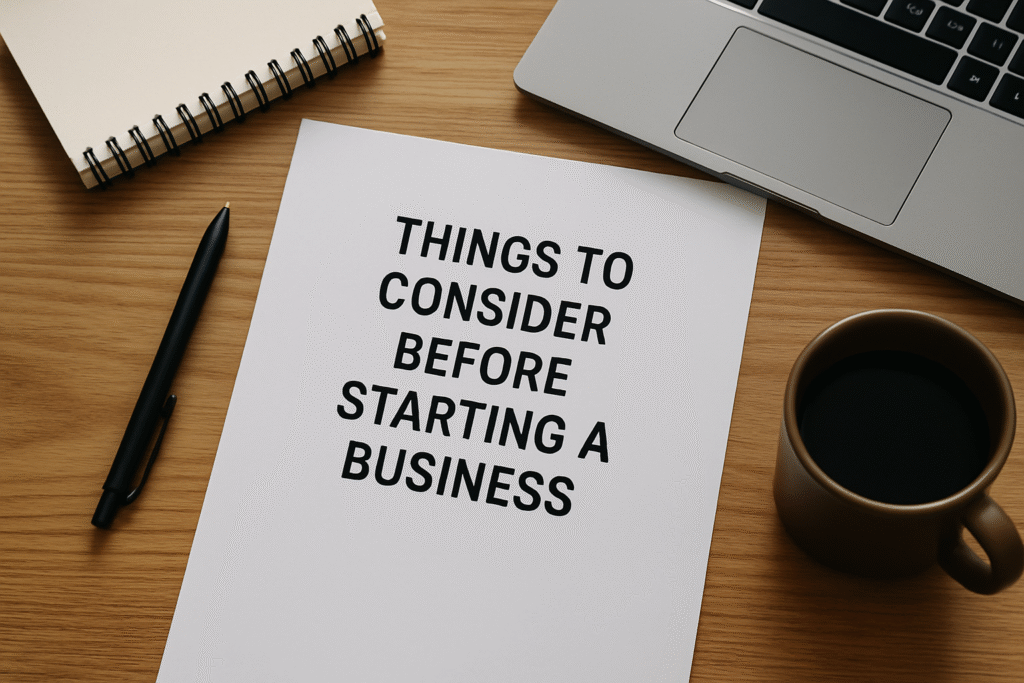 Things to Consider Before Starting a Business